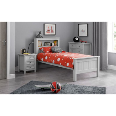 Ashfield New England Dove Grey Lacquer Bookcase Bed FrameSingle 3Ft (90Cm) from B&Q