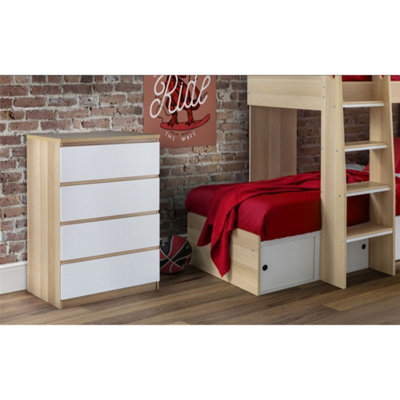 Ashfield Modern Grey Oak 4 Drawer Chest from B&Q