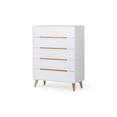 Ashfield Retro White 3 Drawer Bedroom Chest from B&Q