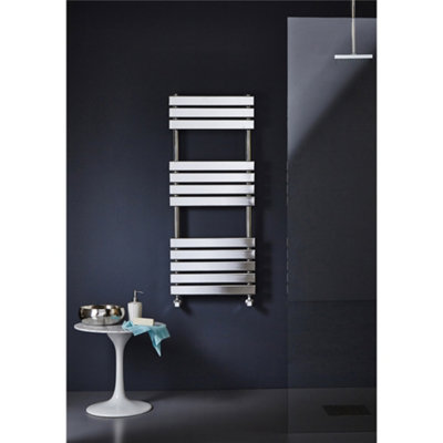 Clifton 1200mm (H) X 500mm (W)Vertical Bathroom Towel Radiator (Kensington)- (1.2M X 0.5M) from B&Q