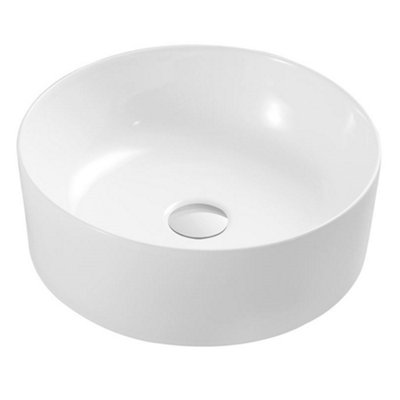 Clifton Premium Round Countertop Basin 425mmWhite from B&Q