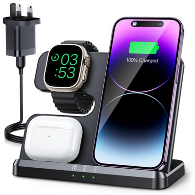 Jargou 3 In 1 Wireless Charging Station For AppleCharger Iphone 17 Pro Max 16 15Fast Stand Watch 11 / 3 / 10 / 9 / 2 / / Se / from B&Q