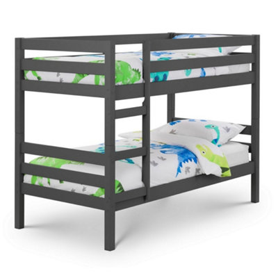 Oakham Fir Bunk Bed Anthracite Single (90Cm) from B&Q