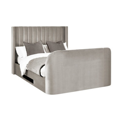 Oakham Hickory Ottoman Tv BedLight Grey King (150Cm) from B&Q