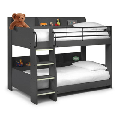 Oakham Walnut Bunk BedAnthracite Single (90Cm) from B&Q