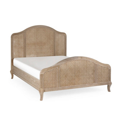 Oakham Mulberry Rattan BedLight Oak Double (135Cm) from B&Q