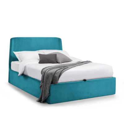 Oakham Nectarine Ottoman Storage BedTeal Double (135Cm) from B&Q