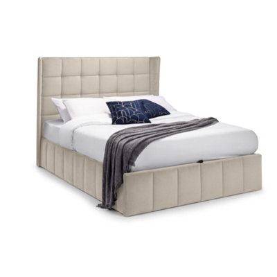 Oakham Tamarack Cream Velvet Ottoman Storage Bed King (150Cm) from B&Q