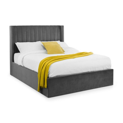 Oakham Sapphire Ottoman Storage BedGrey King (150Cm) from B&Q