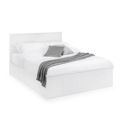 Oakham Garnet Ottoman Storage BedSurf White Double (135Cm) from B&Q
