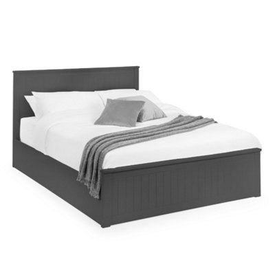 Oakham Garnet Ottoman Storage BedAnthracite King (150Cm) from B&Q