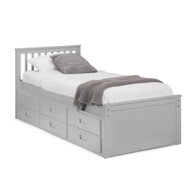 Oakham Amethyst Bed With Underbed And DrawersDove Grey Single (90Cm) from B&Q