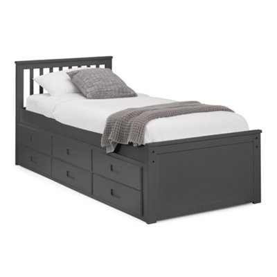 Oakham Amethyst Bed With Underbed And Drawers Anthracite Single (90Cm) from B&Q