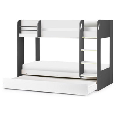 Oakham Quartz Bunk & Underbed Charcoal & White Single (90Cm) from B&Q