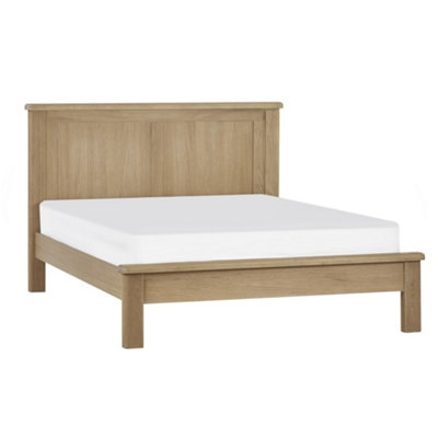 Oakham Ivory Limed Oak  Bed King (150Cm) from B&Q