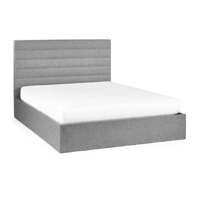 Oakham Slate Ottoman Storage BedGrey King (150Cm) from B&Q