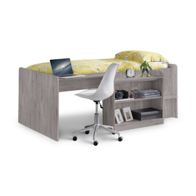 Oakham Obsidian Midsleeper Grey Oak Single (90Cm) from B&Q