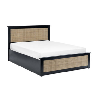 Oakham Zinc Ottoman BedBlack Double (135Cm) from B&Q