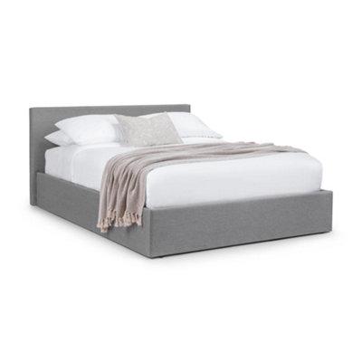 Oakham Travertine Ottoman Storage Bed Light Grey King (150Cm) from B&Q