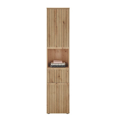 Oakham Premium Haven Brown Tall Cabinet from B&Q