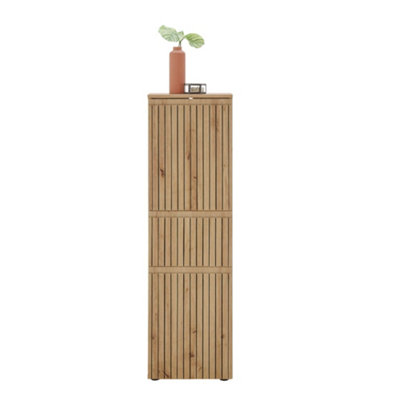 Oakham Premium Haven 2 Door & 1 Drawer Brown Narrow Cabinet from B&Q
