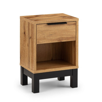 Oakham Premium Kora 1 Drawer Light Oak Bedside Unit from B&Q