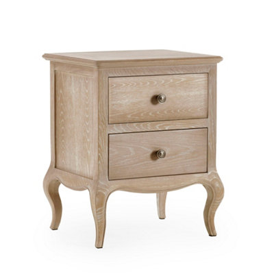 Oakham Premium Amara 2 Drawer Limed Oak Bedside Unit from B&Q
