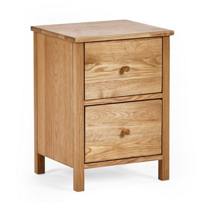 Oakham Premium Ridgeway 2 Drawer Oak Bedside Unit from B&Q