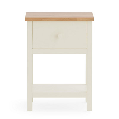 Oakham Premium Ridgeway 1 Drawer Ivory & Oak Bedside Unit from B&Q