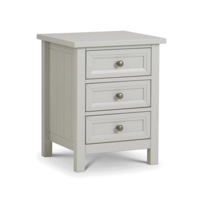 Oakham Premium Solace 3 Drawer Dove Grey Bedside Unit from B&Q