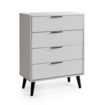 Oakham Premium Arden 4 Drawer Wide ChestSilk Grey from B&Q