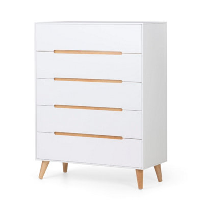 Oakham Premium Elara 5 Drawer ChestWhite from B&Q