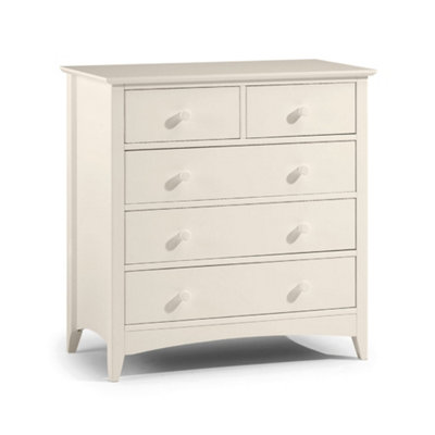 Oakham Premium Luma 3 + 2 Drawer ChestStone White from B&Q