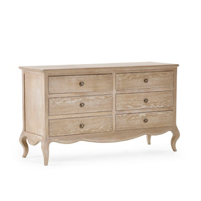 Oakham Premium Amara 6 Drawer Wide ChestLimed Oak from B&Q