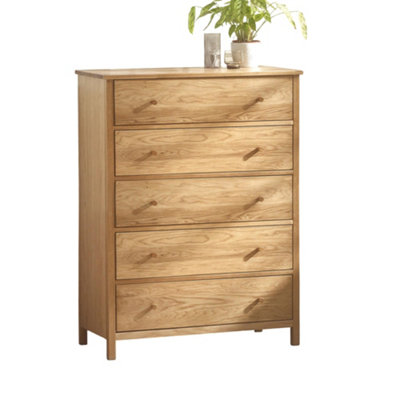 Oakham Premium Ridgeway 5 Drawer Wide ChestBrown from B&Q