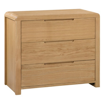 Oakham Premium Arc 3 Drawer ChestOak from B&Q