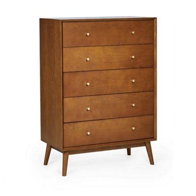 Oakham Premium Calder 5 Drawer ChestAsh from B&Q