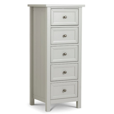 Oakham Premium Solace 5 Drawer Tall ChestDove Grey from B&Q
