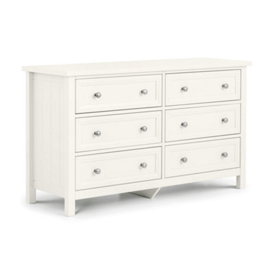 Oakham Premium Solace 6 Drawer Wide ChestSurf White from B&Q