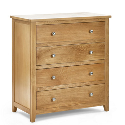 Oakham Premium Brixton 4 Drawer ChestOak from B&Q