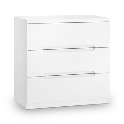 Oakham Premium Midtown 3 Drawer ChestHigh Gloss White from B&Q