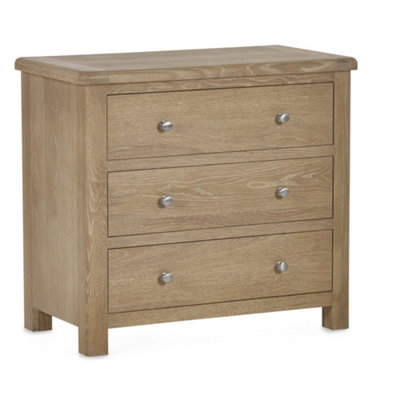 Oakham Premium Hudson Limed Oak 3 Drawer ChestLimed Oak from B&Q