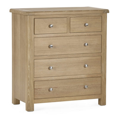Oakham Premium Hudson Limed Oak 3 + 2 Drawer ChestLimed Oak from B&Q