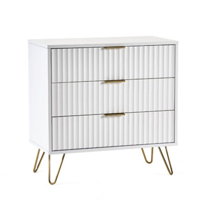 Oakham Premium Siena 3 Drawer ChestWhite from B&Q