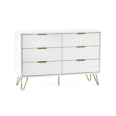 Oakham Premium Siena 6 Drawer ChestWhite from B&Q