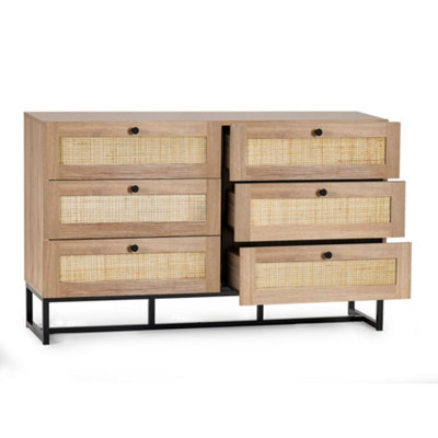 Oakham Premium Trelawny 6 Drawer ChestOak from B&Q