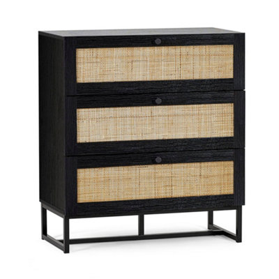 Oakham Premium Trelawny 3 Drawer ChestBlack from B&Q