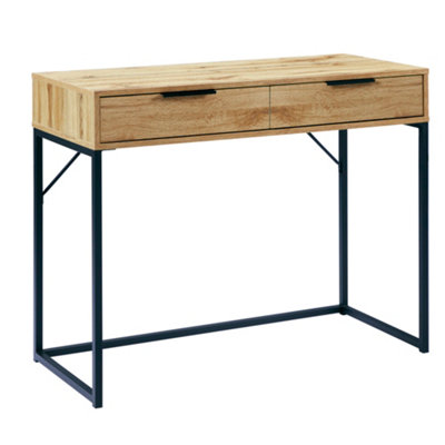Oakham Premium Kora 2 Drawer Dressing Table Or DeskLight Oak from B&Q