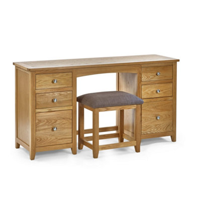 Oakham Premium Brixton Twin Pedestal Dressing Table & Stool from B&Q