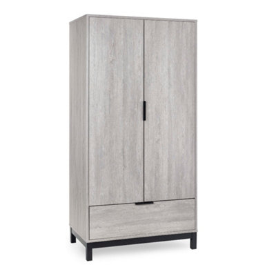 Oakham Premium Kora 2 Door & 1 Drawer Wardrobe In Grey Oak from B&Q